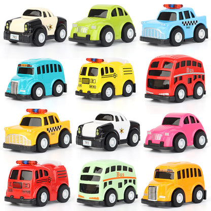 12-Pack Cartoon Mini Toy Car Set