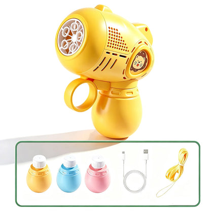Mini Handheld Bubble Machine with LED Lights