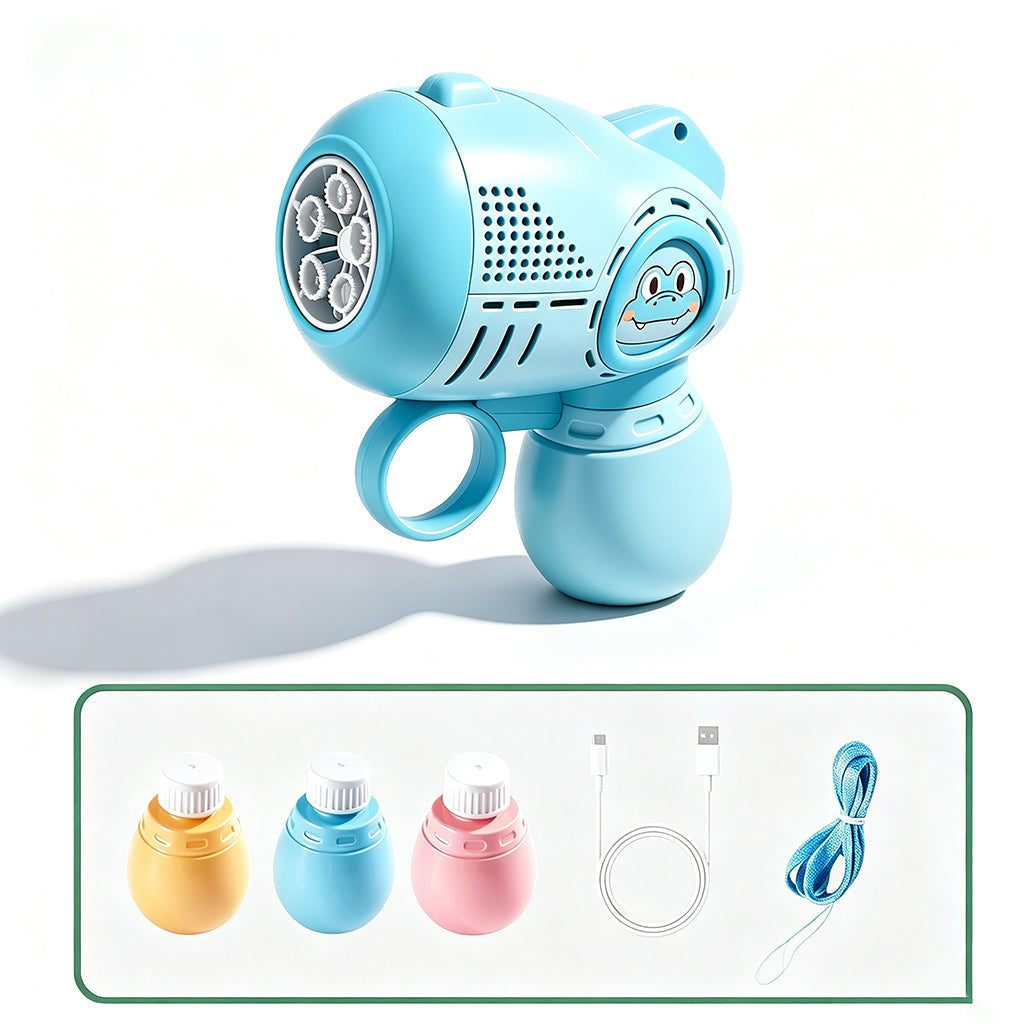 Mini Handheld Bubble Machine with LED Lights
