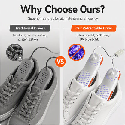 Retractable Electric Shoe Dryer with UV Sterilization🔥