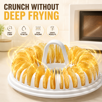 DIY Microwave Potato Chip Maker with Slicer Bowl Set