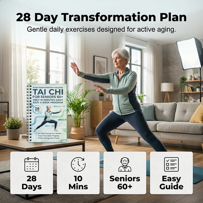 🥳2026 HOT SALE🥳💞50K+ SOLD! ☯️📖 50% OFF! 28-Day Tai Chi Practice Book – 10-min daily sessions, beginner-friendly illustrations & progress log. Gentle movement for seniors – build a healthy routine! 🌿✨