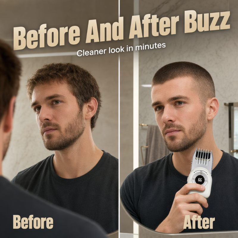 ✂️📱 Cordless Hair Clipper – 4-in-1, Waterproof, USB-C – for Hair & Beard! 🌟