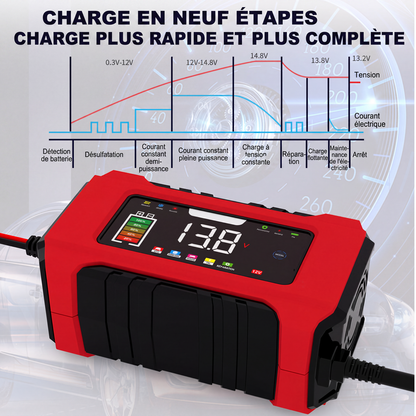 🔋50% OFF NOW! 12V 6A Smart Car Battery Charger, Pulse Repair Charger With LCD Display – Automatic Maintainer for Car Motorcycle RV Lead-Acid Batteries