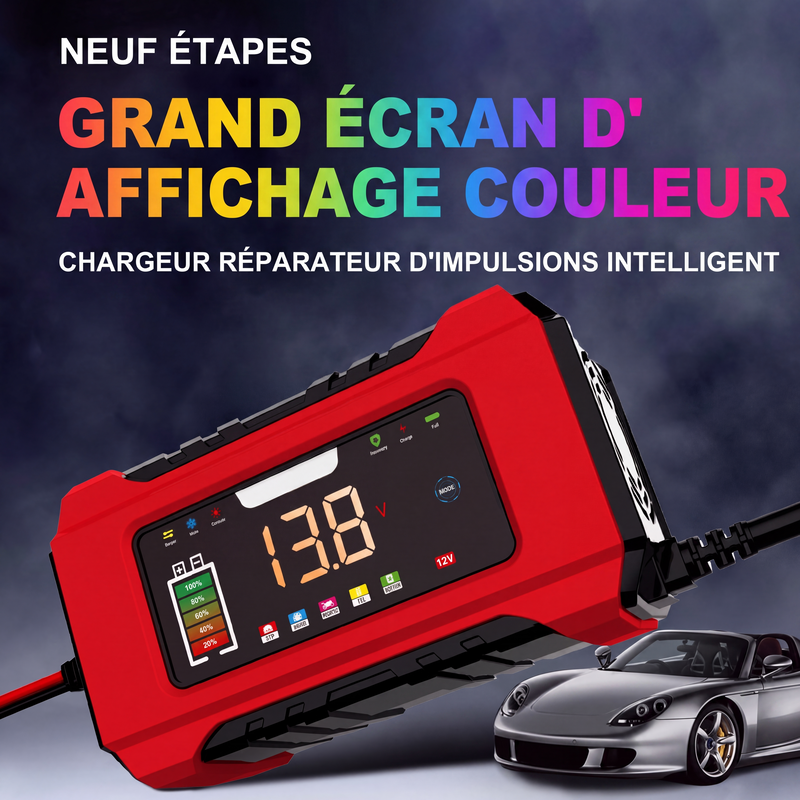 🔋50% OFF NOW! 12V 6A Smart Car Battery Charger, Pulse Repair Charger With LCD Display – Automatic Maintainer for Car Motorcycle RV Lead-Acid Batteries