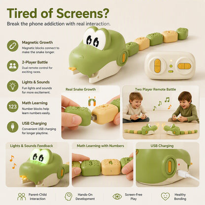 Remote Control Snake Toy with Magnetic Splicing Segments
