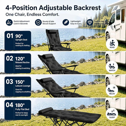 ✨ 50% OFF! Portable, Adjustable Folding Chair for Outdoor Use — Lightweight, Sturdy & Versatile 🪑🏕️ (Buy 2 & Save £5!)