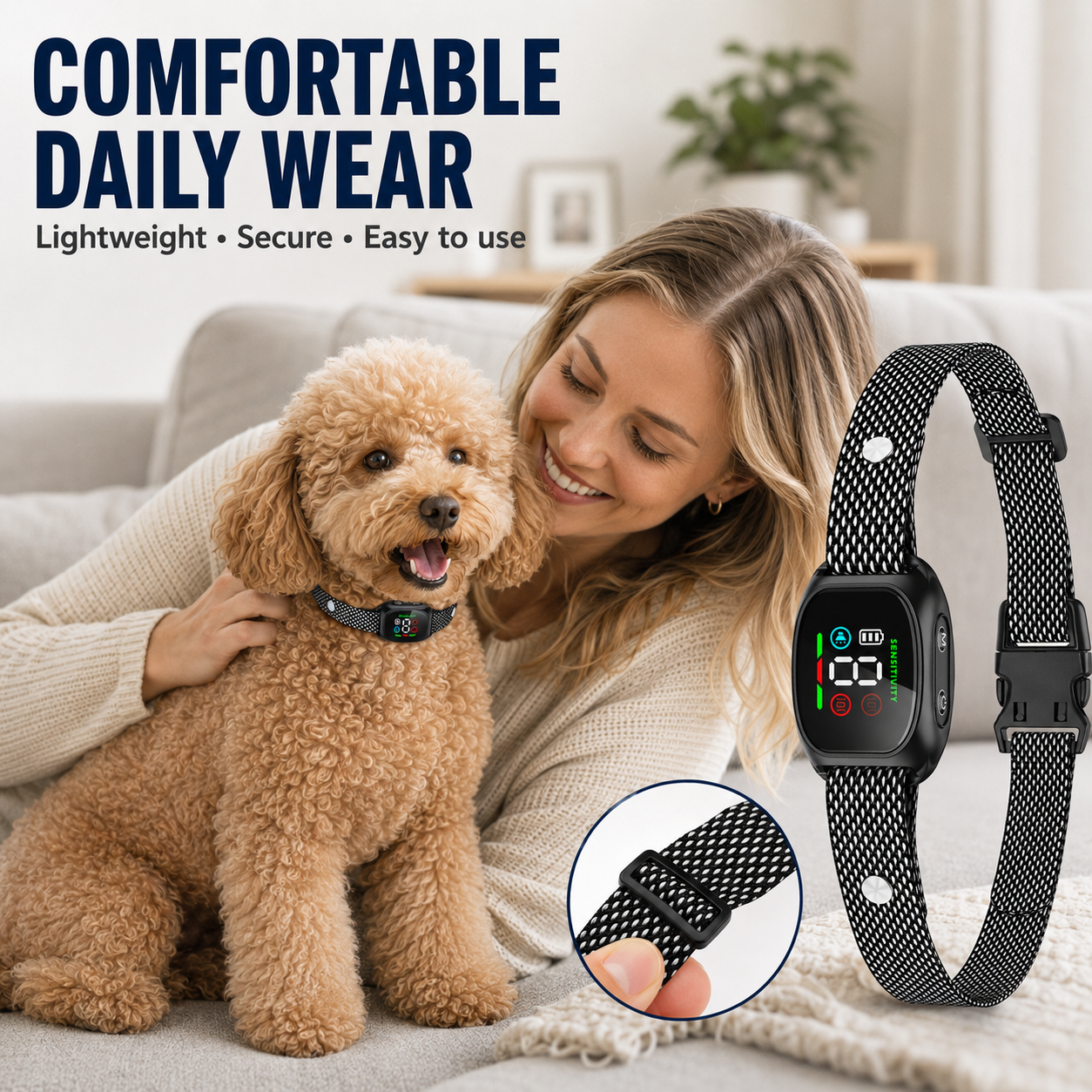 🥳2026 HOT SALE🥳💞50K+ SOLD! 🛡️🐾 50% OFF! Anti Bark Collar – Smart anti‑false triggering filters out other barks. IP67 waterproof & USB rechargeable – worry‑free training anywhere! 💦✅