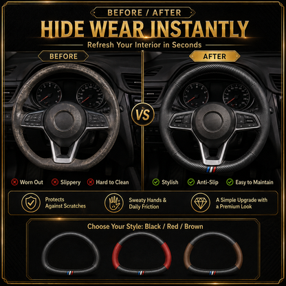 Universal Carbon Fiber Steering Wheel Cover