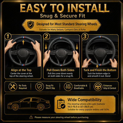 Universal Carbon Fiber Steering Wheel Cover