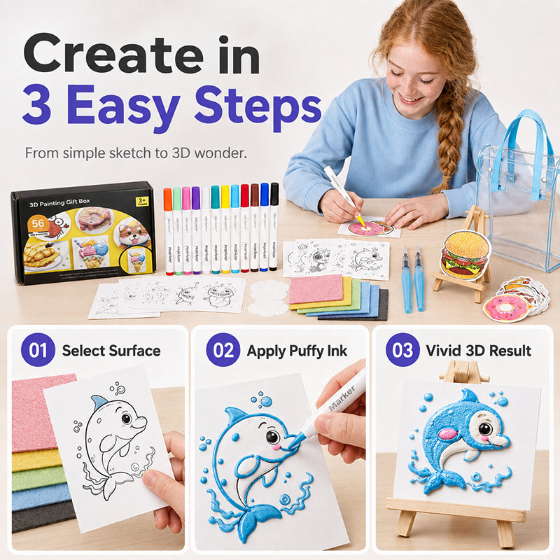 Puffy Foam Painting Kit for Kids