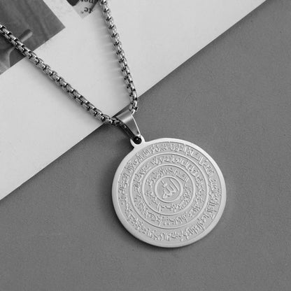 Stainless Steel Arabic Calligraphy Pendant Necklace
