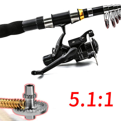 Complete Travel Fishing Gear Set & Carrying Bag
