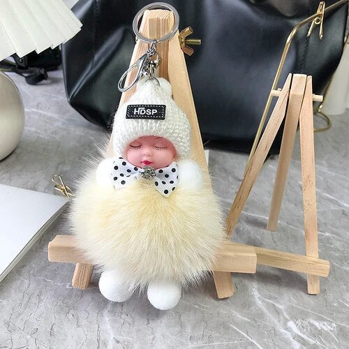 🧸 Soft Plush Doll Keychain