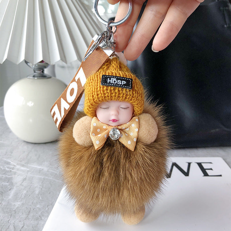 🧸 Soft Plush Doll Keychain