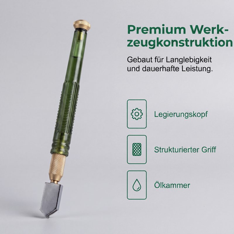 💎 Professioneller Glasschneider mit Ritzrad für Glas und Keramikfliesen