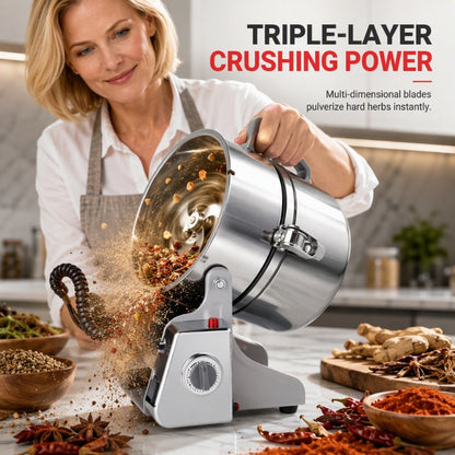 Grind Anything Instantly! No-Stall Multi-Blade Electric Grinder