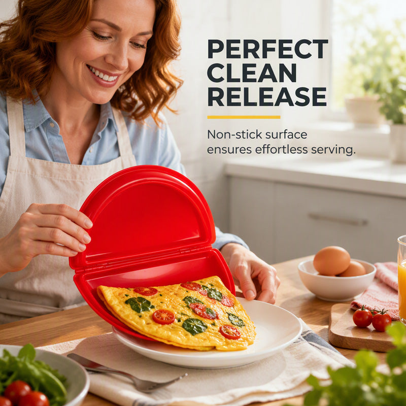 🥳2026 HOT SALE🥳💞50K+ SOLD! 🍳⚡ 50% OFF + BUY MORE, SAVE MORE! Microwave Omelet Cooker – 2-in-1 makes omelets & egg cups in minutes. Premium eco-friendly PP – safe, durable & BPA-free. From £6.99 – stock up for quick healthy breakfasts! 🧼✅