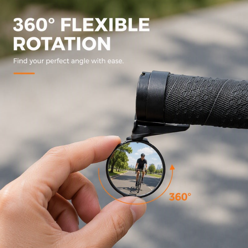 360-Degree Rotatable Bike Handlebar Mirror