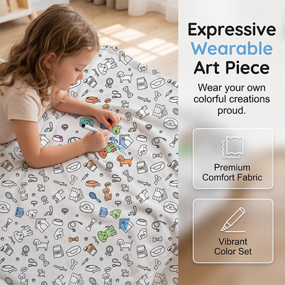 🎨 LIMITED‑TIME 50% OFF! 💛 DIY Coloring Blanket Kit – Soft, Washable, Creative‑Fun ✨