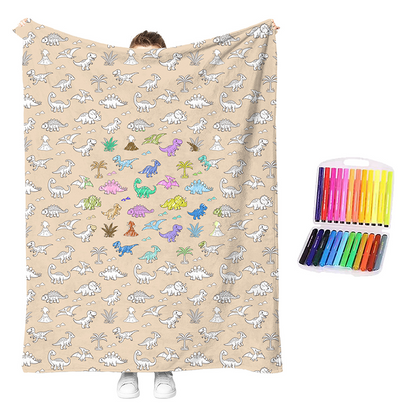🎨 LIMITED‑TIME 50% OFF! 💛 DIY Coloring Blanket Kit – Soft, Washable, Creative‑Fun ✨