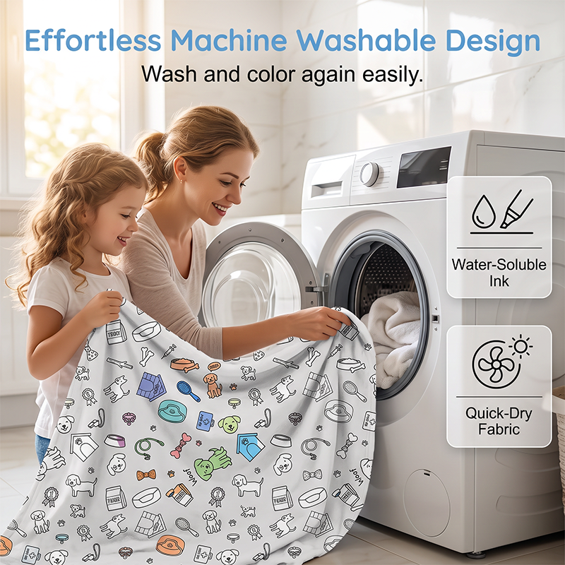 🎨 LIMITED‑TIME 50% OFF! 💛 DIY Coloring Blanket Kit – Soft, Washable, Creative‑Fun ✨