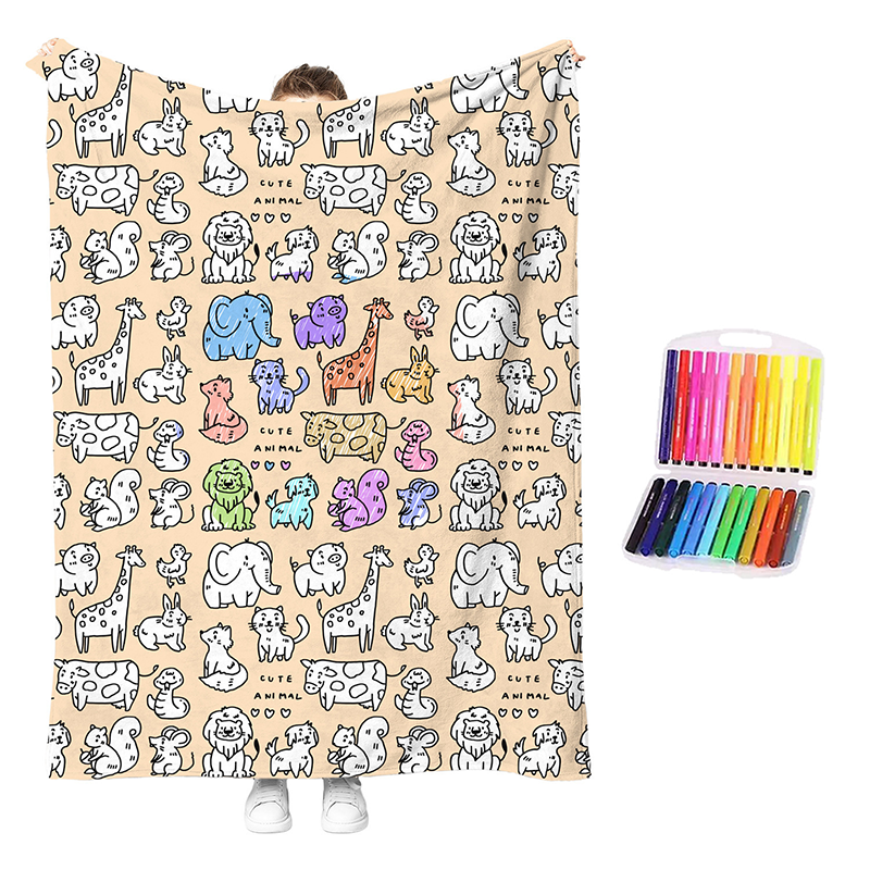 🎨 LIMITED‑TIME 50% OFF! 💛 DIY Coloring Blanket Kit – Soft, Washable, Creative‑Fun ✨