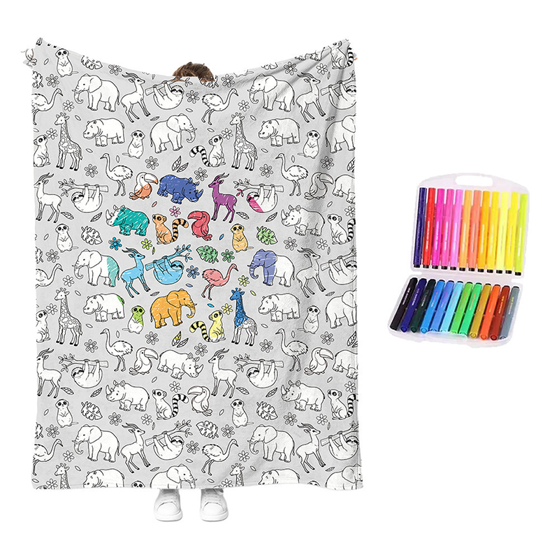 🎨 LIMITED‑TIME 50% OFF! 💛 DIY Coloring Blanket Kit – Soft, Washable, Creative‑Fun ✨