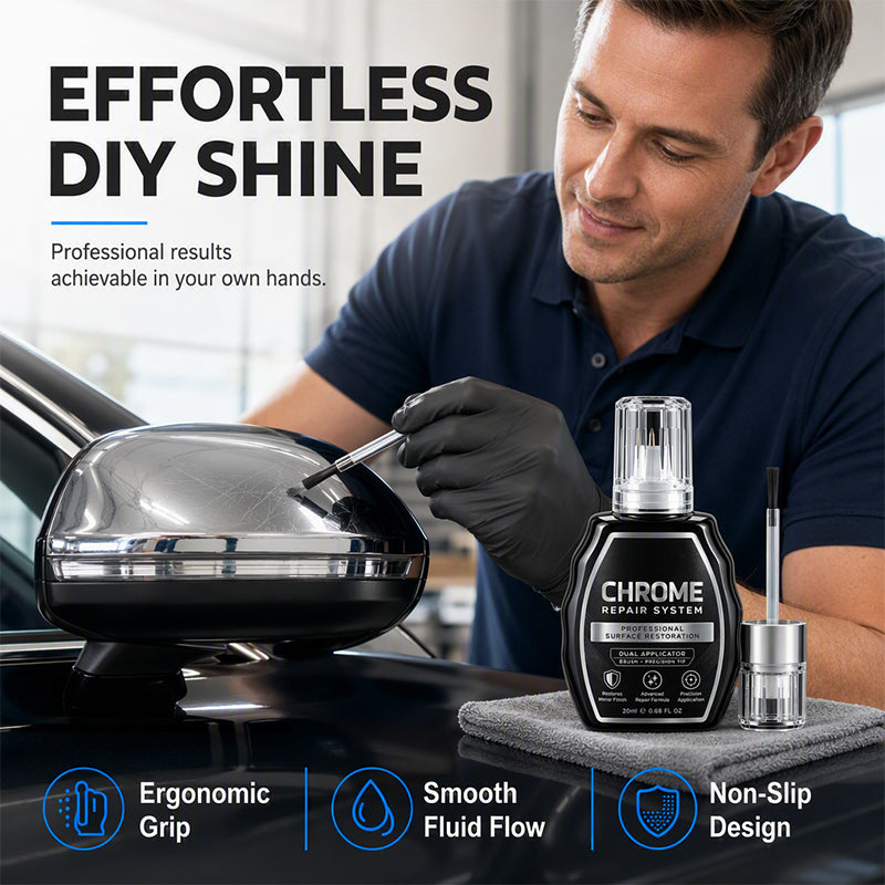 🥳 HOT SALE 2026 🥳 💞 50,000+ SOLD! ✨🚗 Chrome Restoration Set – Removes Oxidation & Restores High-Gloss Metallic Finish | Premium Quality