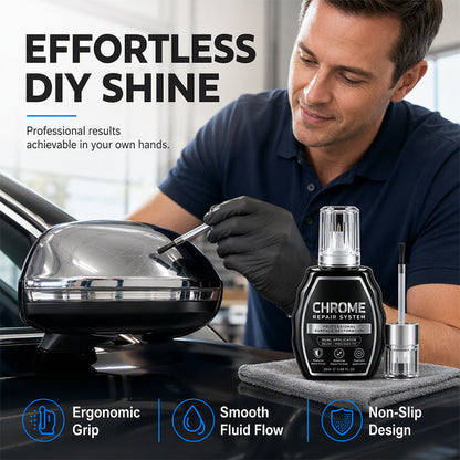 🥳 HOT SALE 2026 🥳 💞 50,000+ SOLD! ✨🚗 Chrome Restoration Set – Removes Oxidation & Restores High-Gloss Metallic Finish | Premium Quality