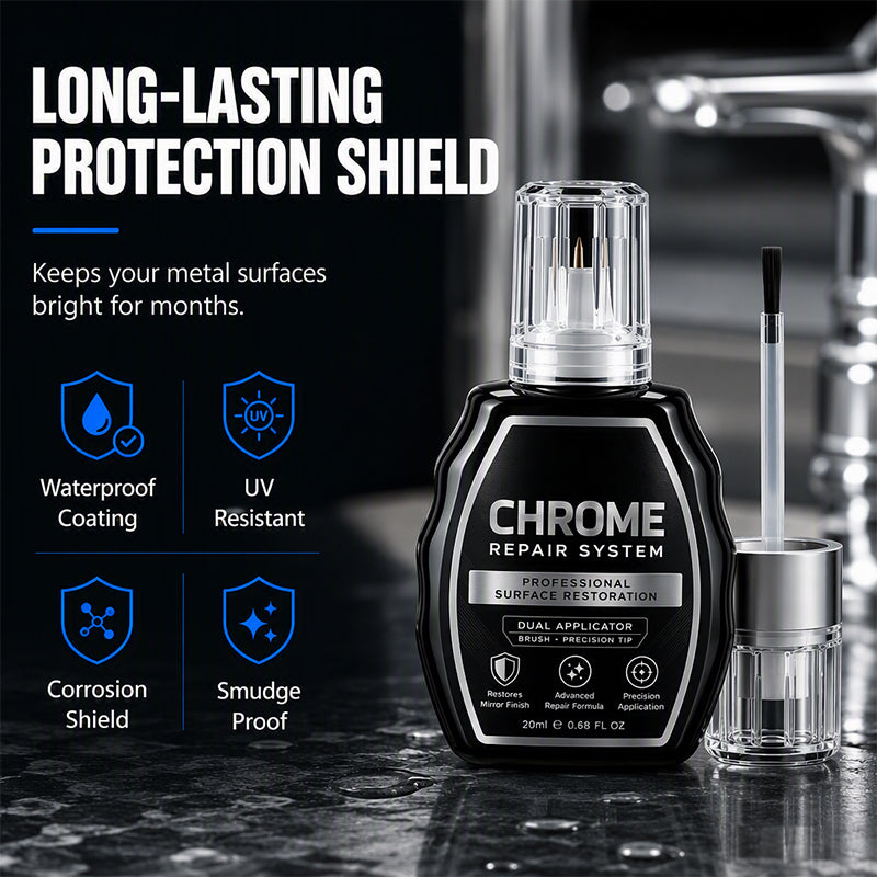 🥳 HOT SALE 2026 🥳 💞 50,000+ SOLD! ✨🚗 Chrome Restoration Set – Removes Oxidation & Restores High-Gloss Metallic Finish | Premium Quality