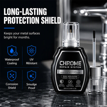 🥳 HOT SALE 2026 🥳 💞 50,000+ SOLD! ✨🚗 Chrome Restoration Set – Removes Oxidation & Restores High-Gloss Metallic Finish | Premium Quality