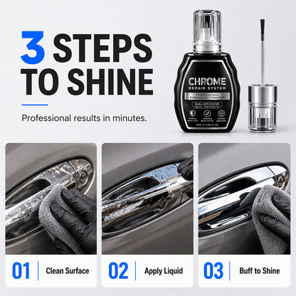 🥳 HOT SALE 2026 🥳 💞 50,000+ SOLD! ✨🚗 Chrome Restoration Set – Removes Oxidation & Restores High-Gloss Metallic Finish | Premium Quality