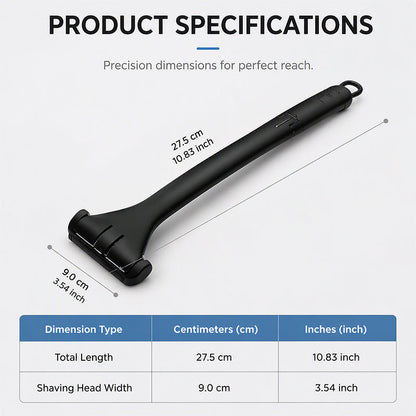Foldable Manual Back Hair Shaver with Long Handle
