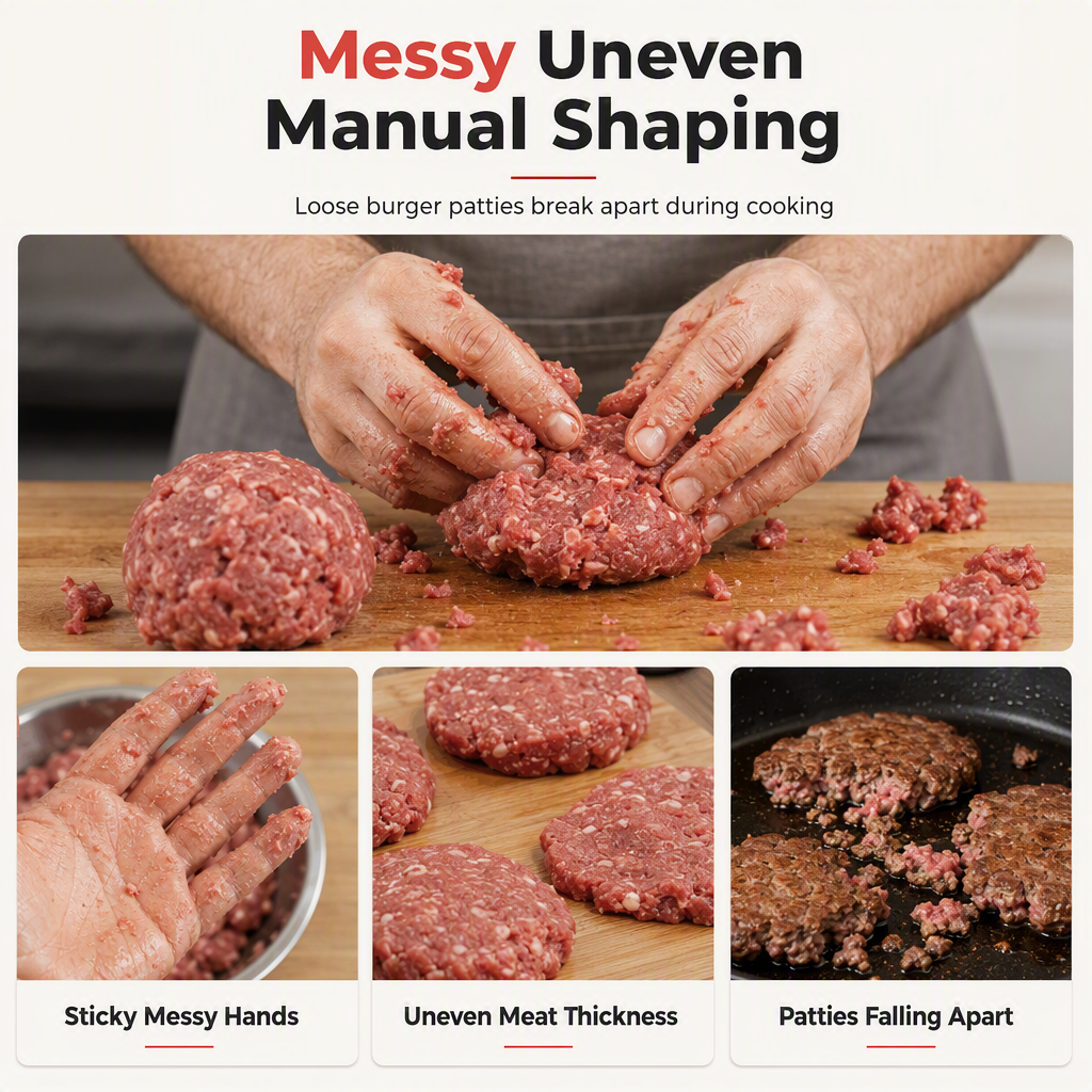 🍔 LIMITED-TIME 50% OFF ✨ Hamburger Press & Patty Maker — Automatic Spring Rebound, Quick Demold