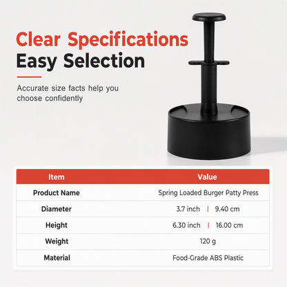 🍔 LIMITED-TIME 50% OFF ✨ Hamburger Press & Patty Maker — Automatic Spring Rebound, Quick Demold