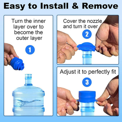 Reusable Silicone Water Container Cap