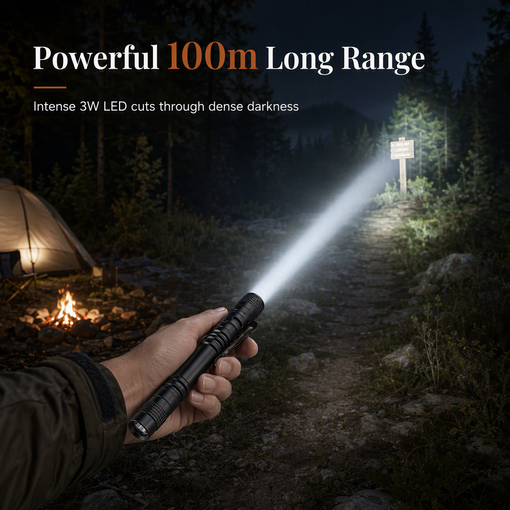 Mini LED Penlight Aluminum Alloy Pocket Flashlight