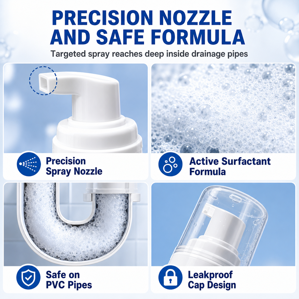 Household Pipe Foam Cleaner & Deodorizer