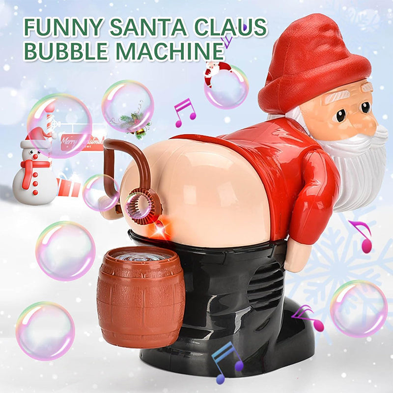 ⏳Time-Limited Special ⏰ Christmas Santa Bubble Maker – One-Click Automatic Bubble Blowing, Joyful Music & Flashing Night Lights – Cute Holiday Toy for Kids & Family Fun 🎄