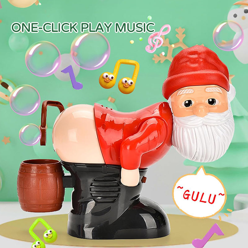 ⏳Time-Limited Special ⏰ Christmas Santa Bubble Maker – One-Click Automatic Bubble Blowing, Joyful Music & Flashing Night Lights – Cute Holiday Toy for Kids & Family Fun 🎄