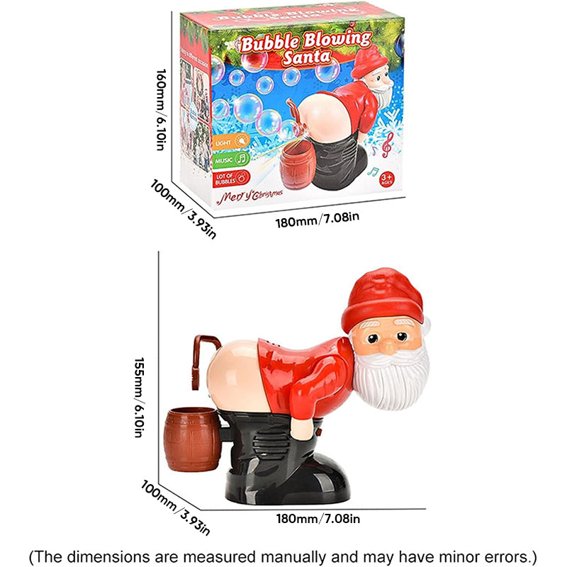 ⏳Time-Limited Special ⏰ Christmas Santa Bubble Maker – One-Click Automatic Bubble Blowing, Joyful Music & Flashing Night Lights – Cute Holiday Toy for Kids & Family Fun 🎄