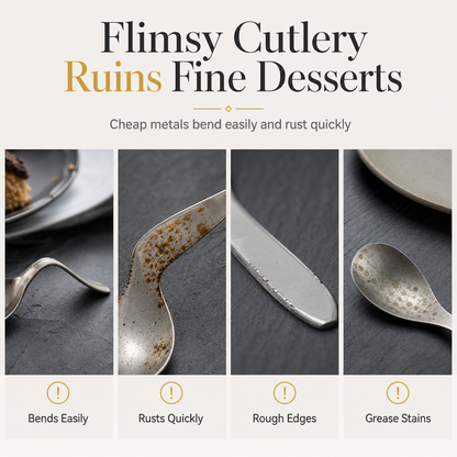 Stainless Steel Hammered Dessert Spoon