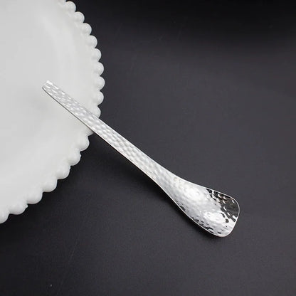 Stainless Steel Hammered Dessert Spoon