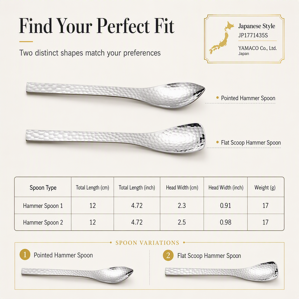 Stainless Steel Hammered Dessert Spoon