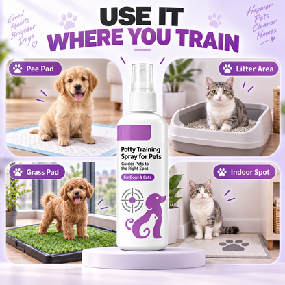 🥳HOT SALE🥳💞10K+ SOLD! Potty Training Spray – Guides pets, safe & easy spray. Cleaner home – grab yours! ✅