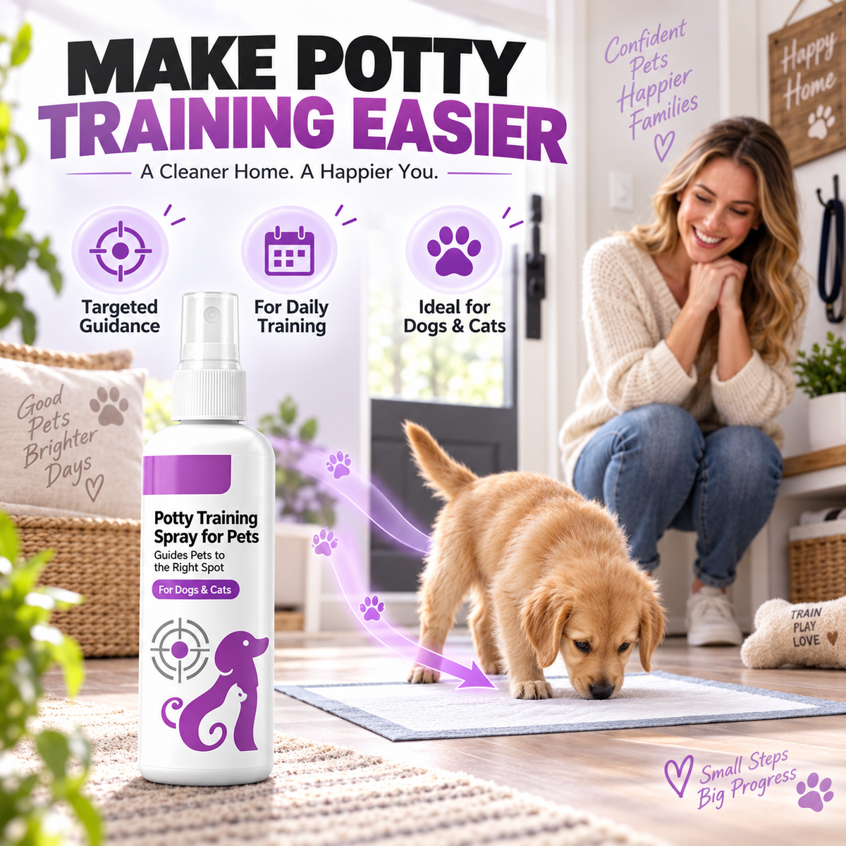Pet Potty Training Spray for Dogs and Cats