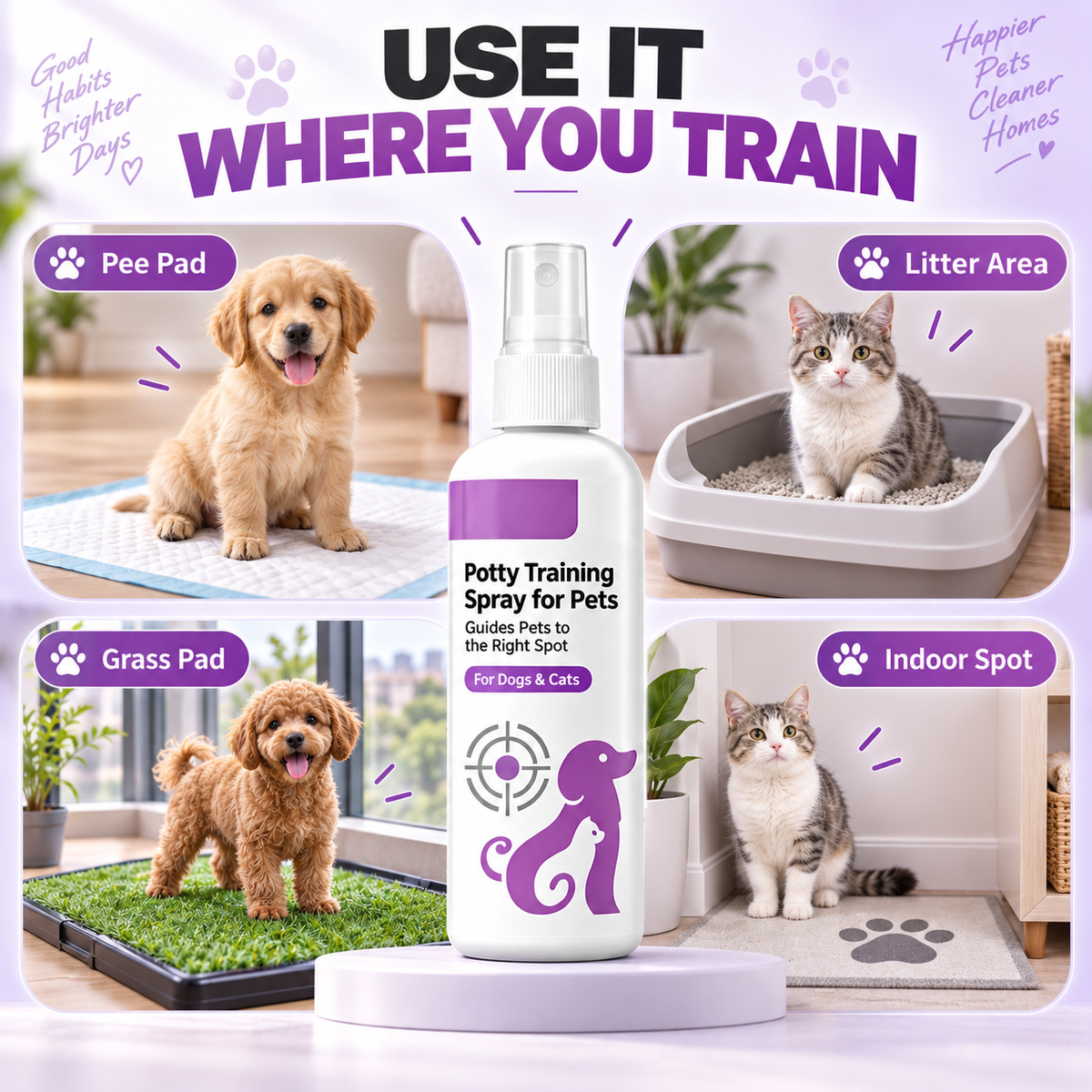 Pet Potty Training Spray for Dogs and Cats