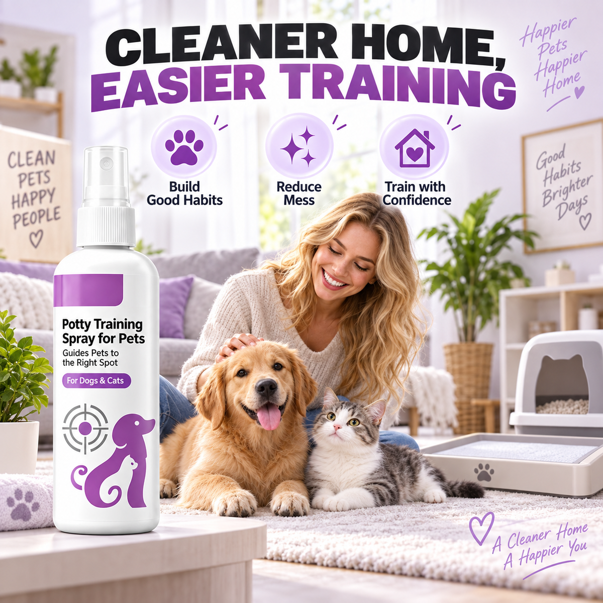 Pet Potty Training Spray for Dogs and Cats