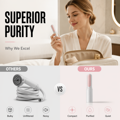 Portable Travel Shower Head with Filter Telescopic Lipstick Design